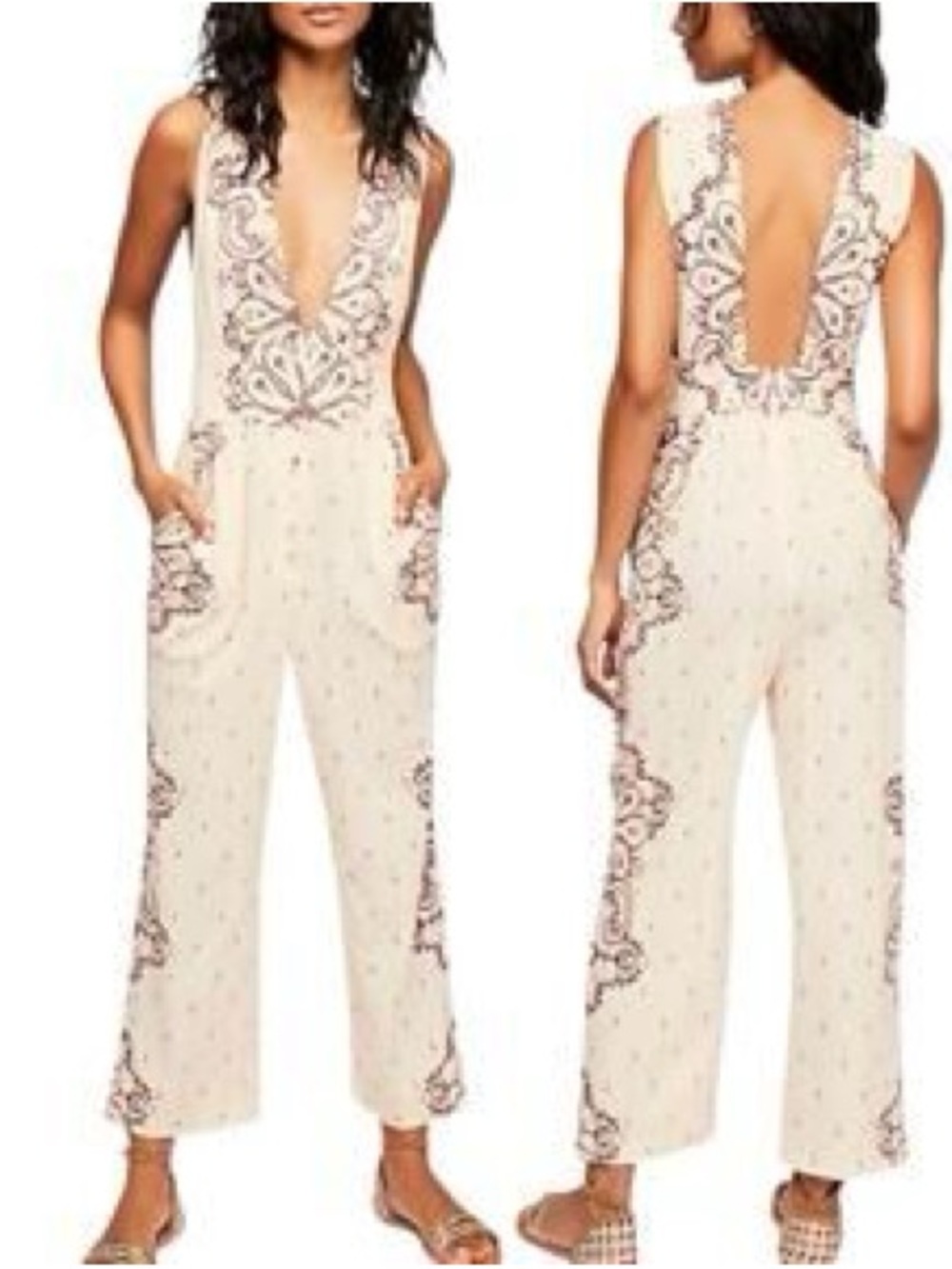 Free People 'Setting Sun' jumpsuit PINK SMALL